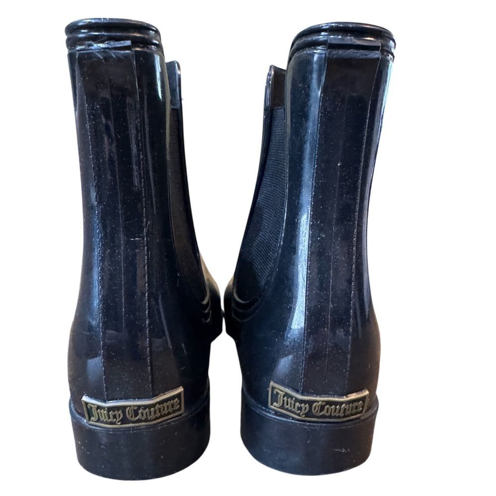 Juicy Couture Women’s Black And Gold Rain Boots Size 9 - Picture 6 of 15